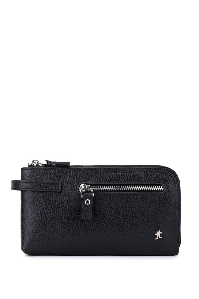  Tamer Tanca Erkek Hakiki Deri Siyah Floter El Çantası