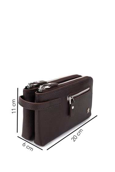  Tamer Tanca Erkek Hakiki Deri Kahverengi El Çantası