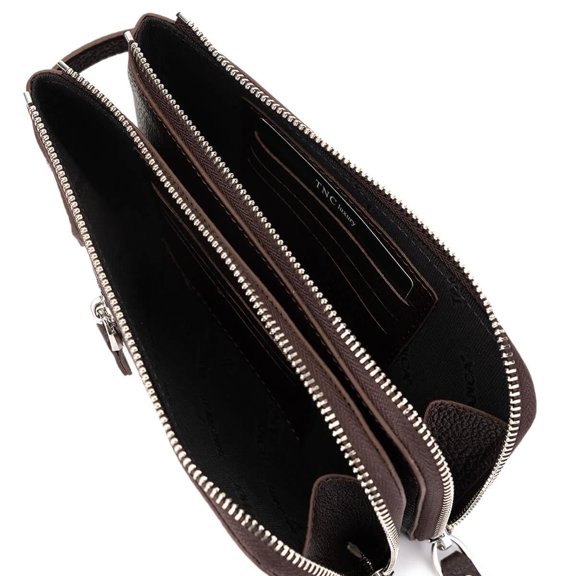 Tamer Tanca Erkek Hakiki Deri Kahverengi El Çantası