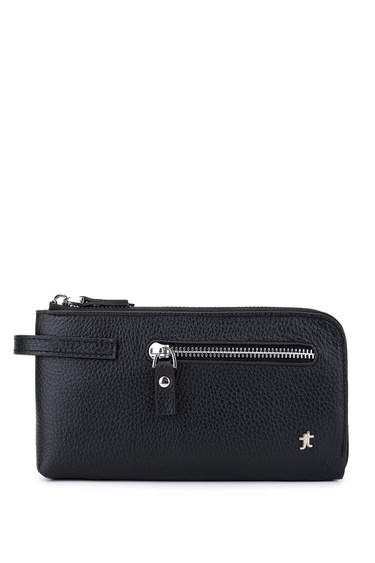  Tamer Tanca Erkek Hakiki Deri Siyah Floter El Çantası