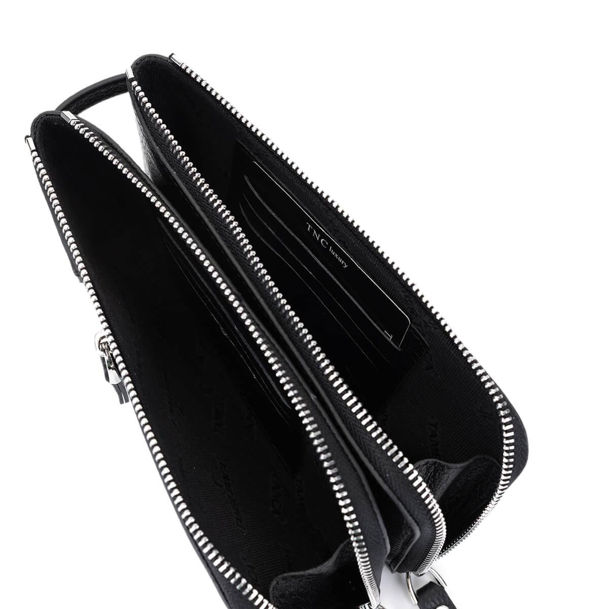 Tamer Tanca Erkek Hakiki Deri Siyah Floter El Çantası