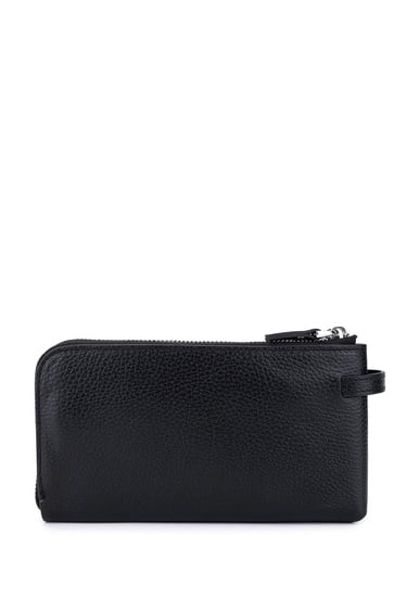  Tamer Tanca Erkek Hakiki Deri Siyah Floter El Çantası