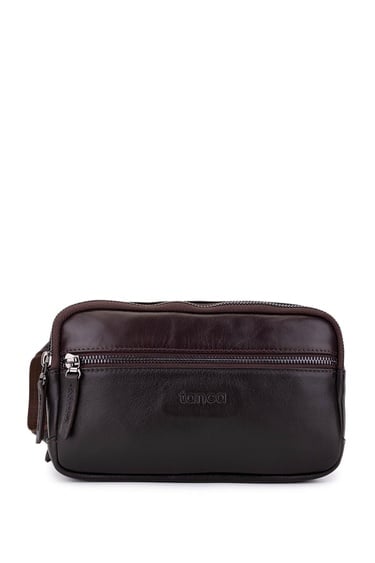  Tamer Tanca Erkek Hakiki Deri Kahverengi El Çantası