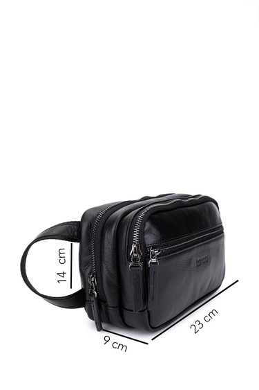  Tamer Tanca Erkek Hakiki Deri Siyah Deri El Çantası