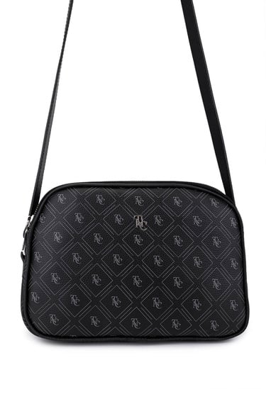  Tamer Tanca Kadın Suni Deri Siyah Desen Postacı Çanta