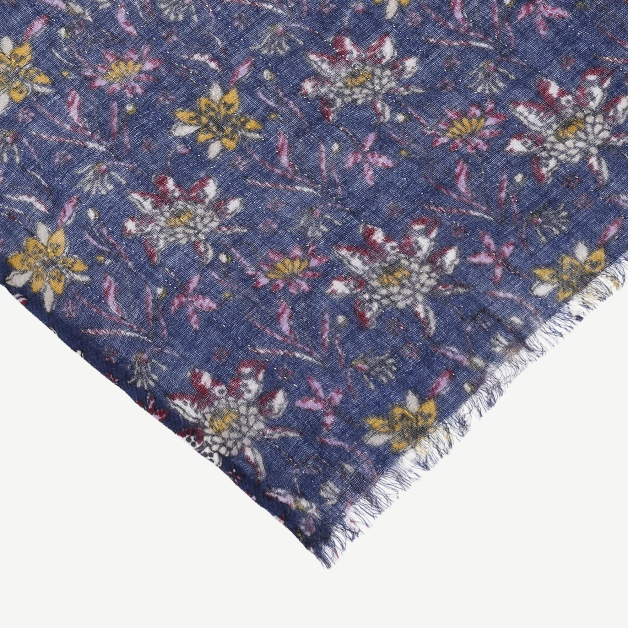 YARGICI Çiçek Desenli Yün Şal