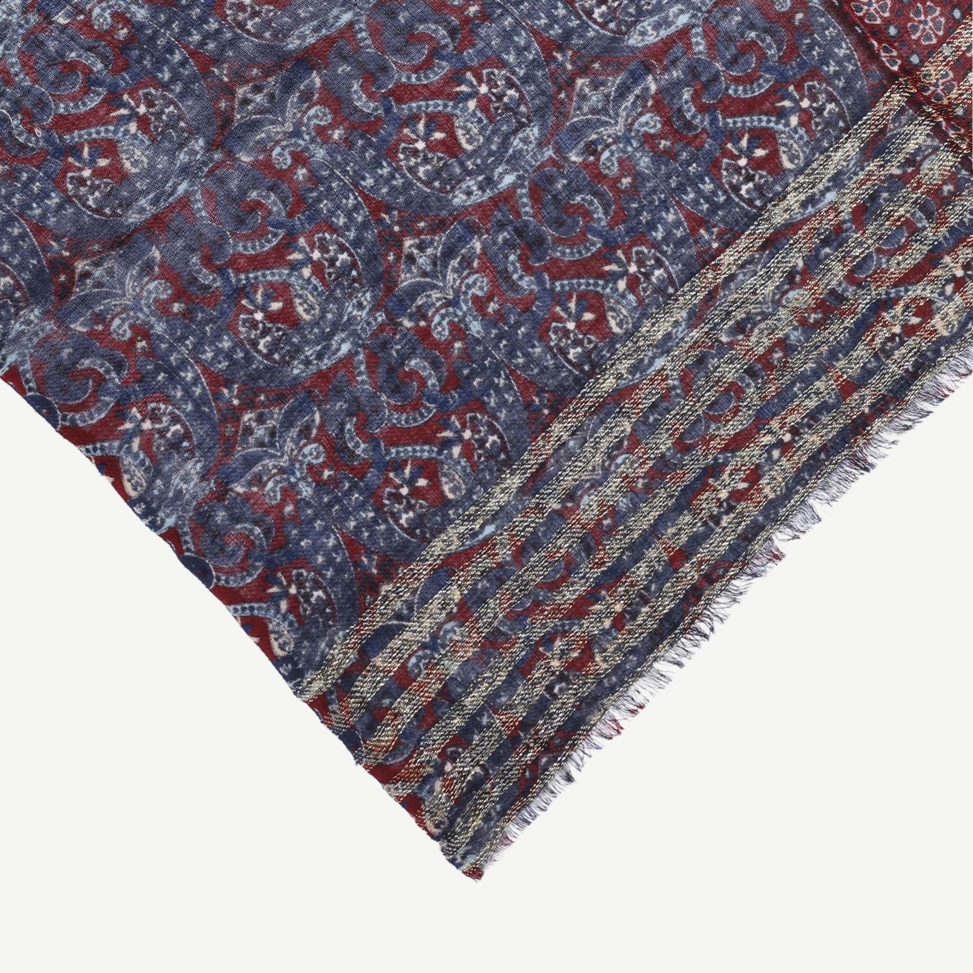 YARGICI Karışık Desenli Yün Şal