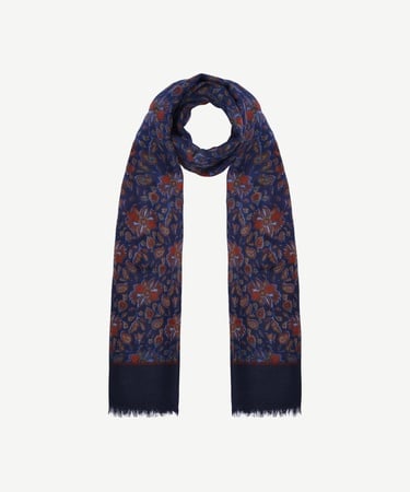  YARGICI Çiçek Desenli Yün Şal