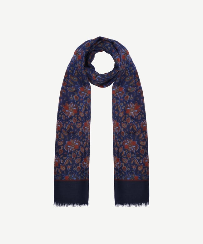  YARGICI Çiçek Desenli Yün Şal