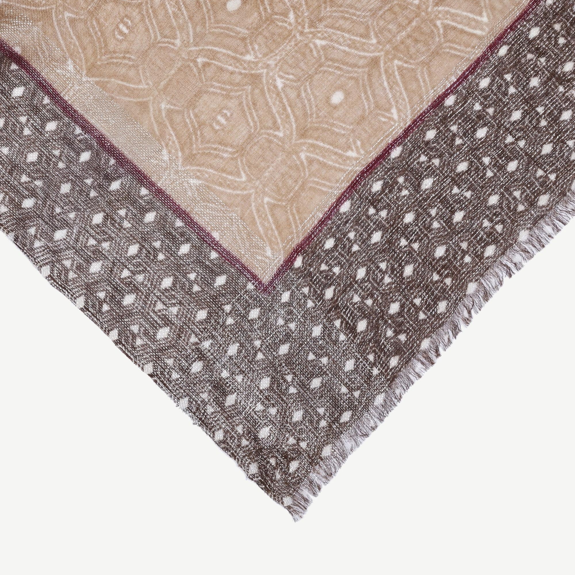 YARGICI Karışık Desenli Yün Şal