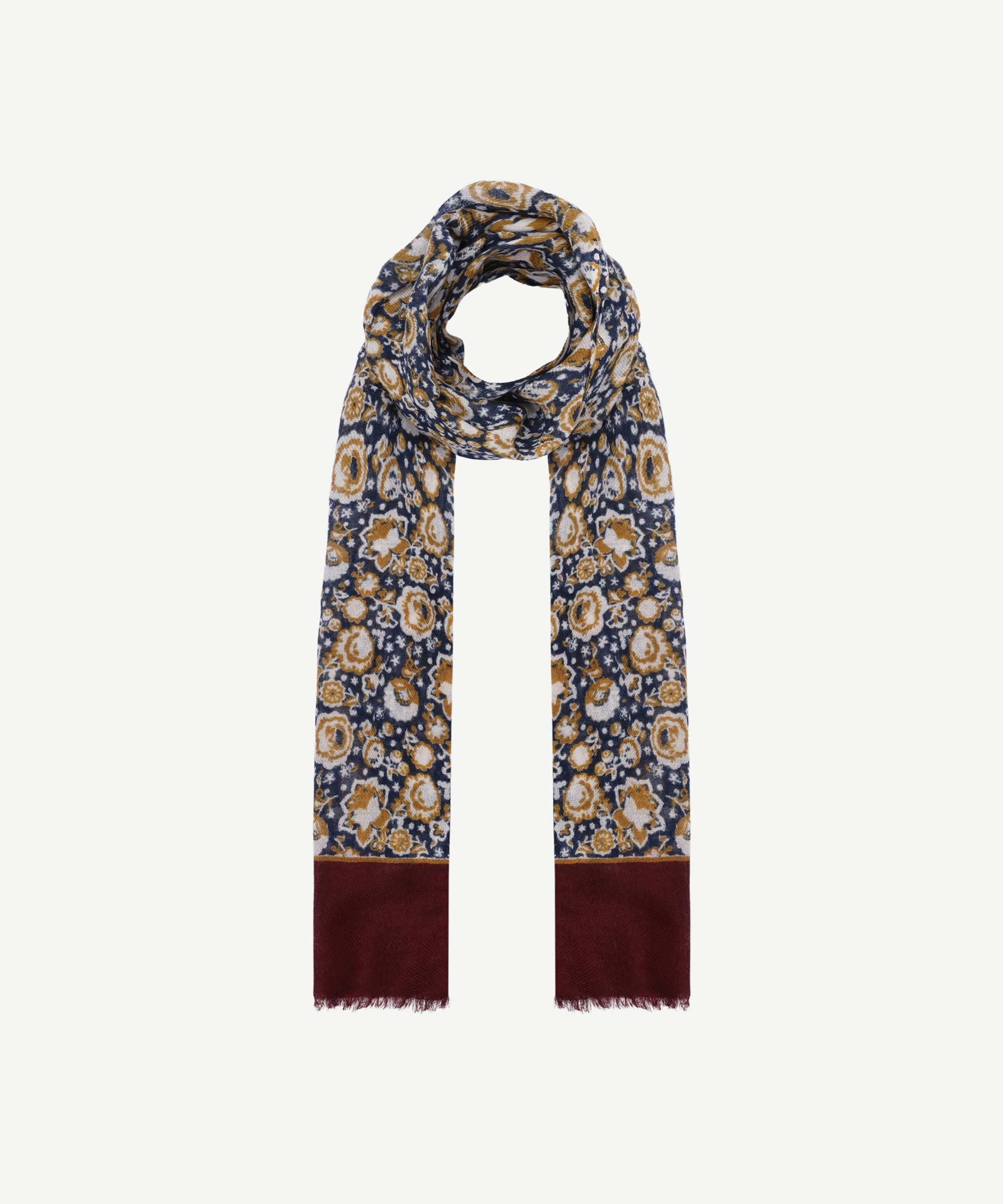  YARGICI Çiçek Desenli Yün Şal