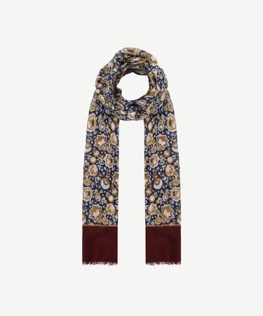  YARGICI Çiçek Desenli Yün Şal