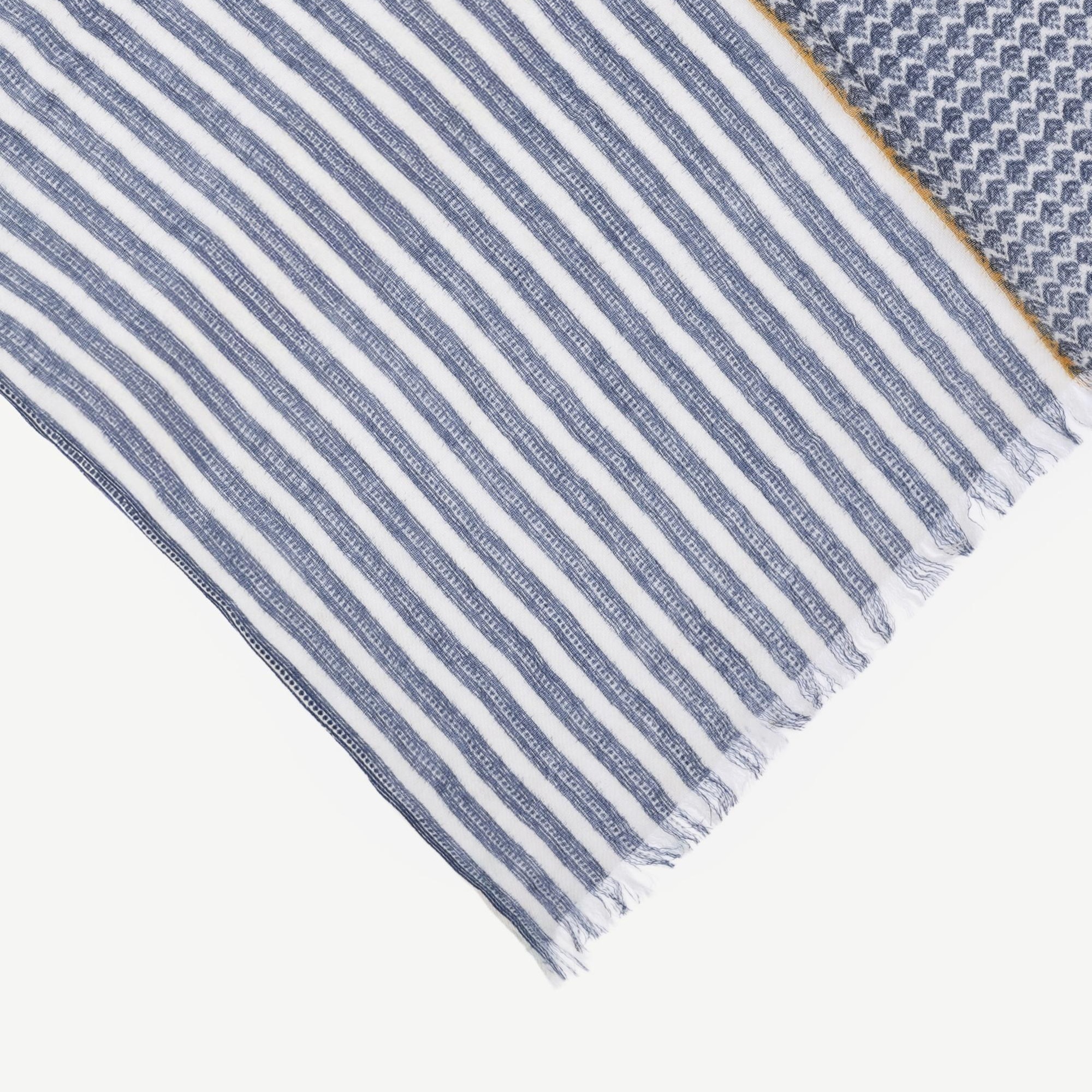 YARGICI Geometrik Desenli Yün Şal