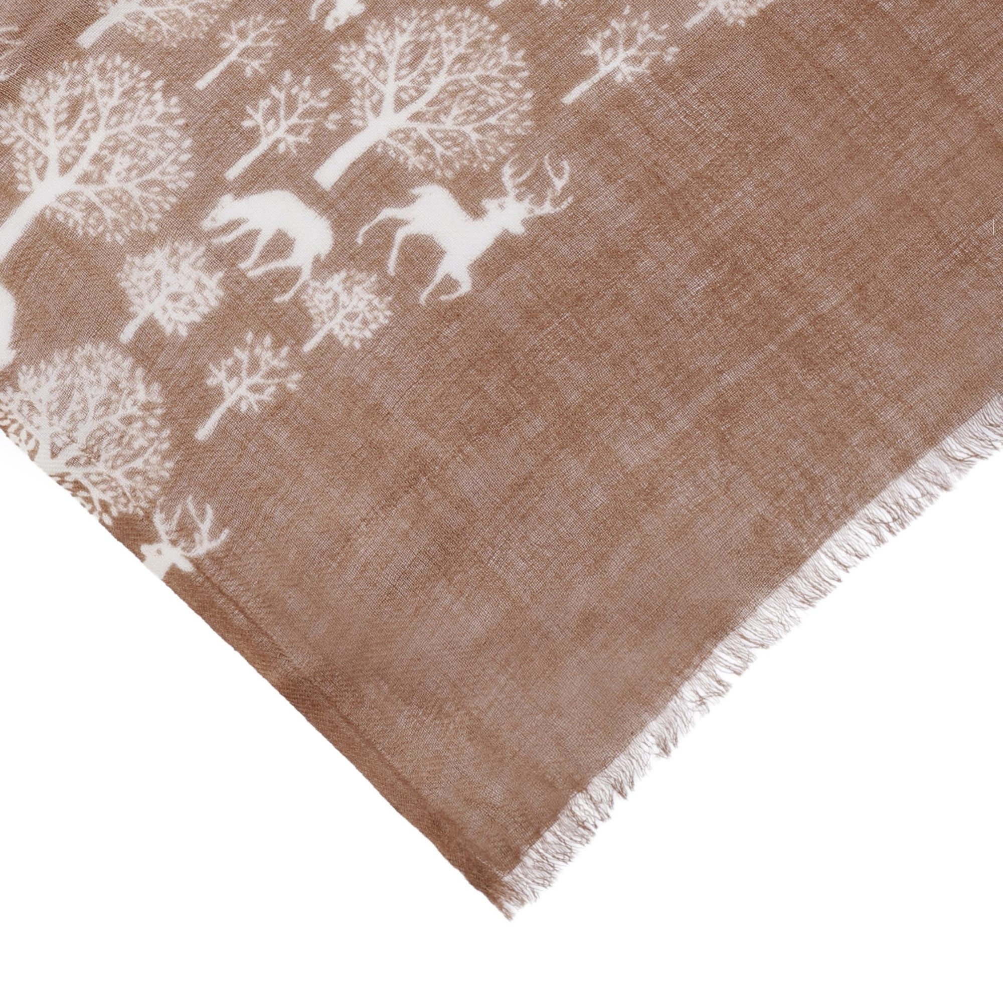 YARGICI Geyik Desenli Yün Şal