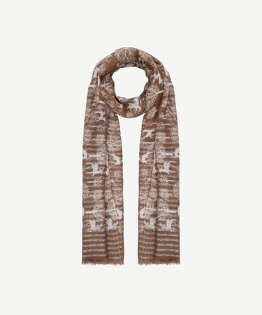  YARGICI Geyik Desenli Yün Şal