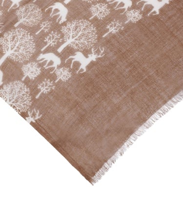  YARGICI Geyik Desenli Yün Şal