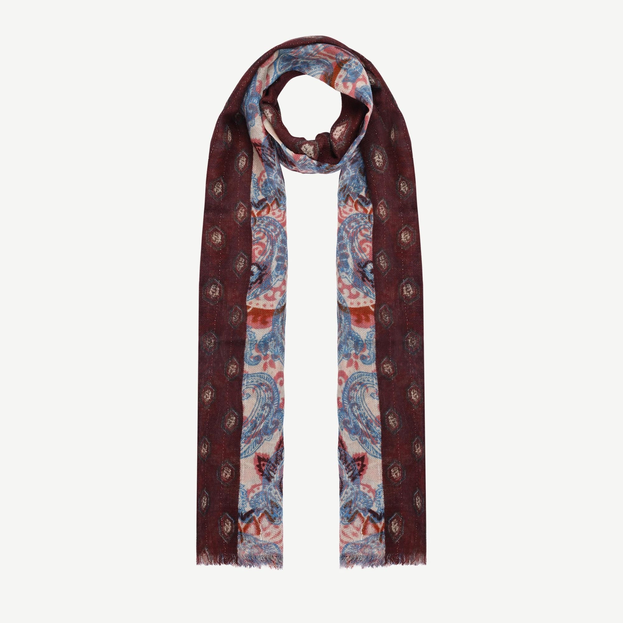 YARGICI Karışık Desenli Yün Şal