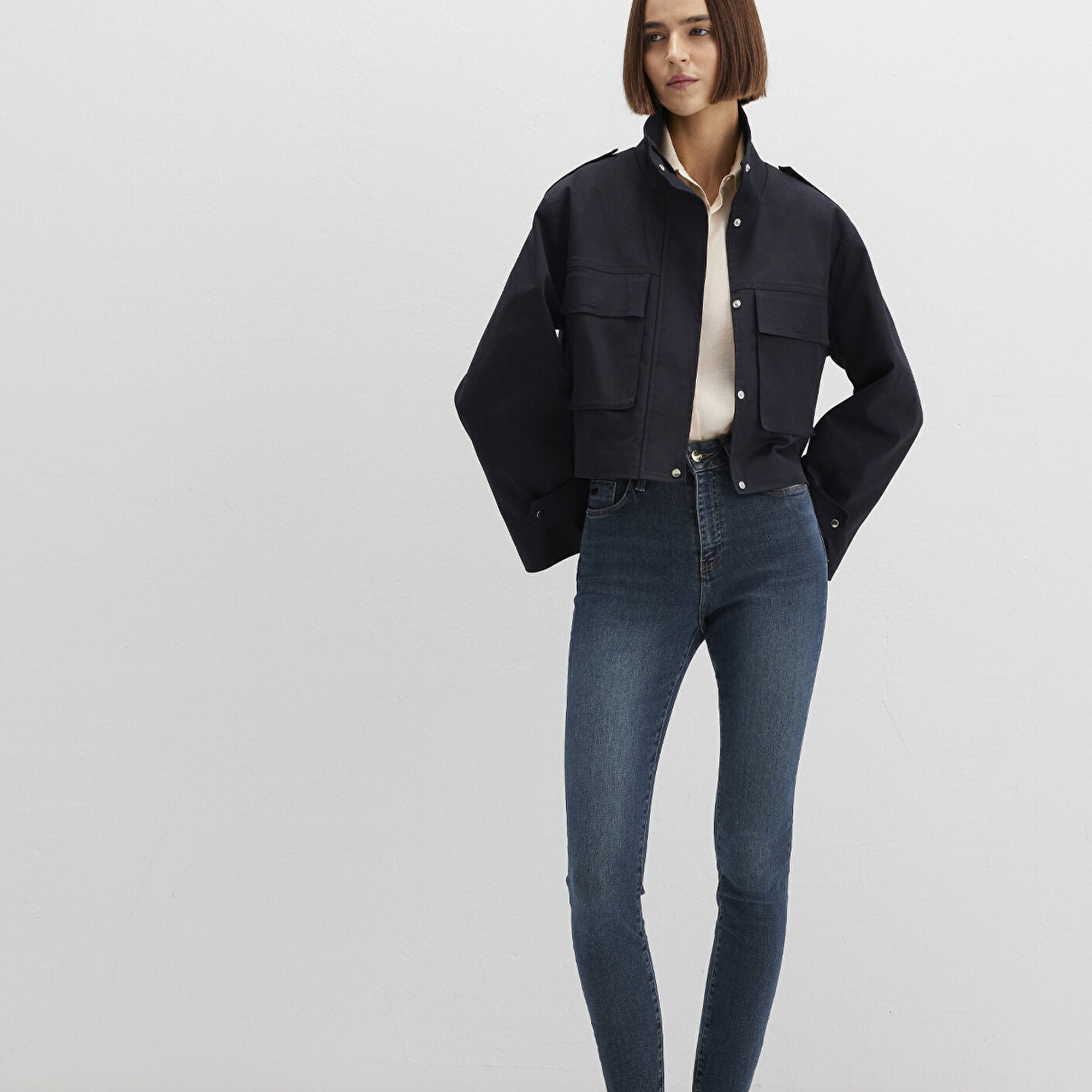 Mavi Serenay Gold Premium Gölgeli Koyu Mavi Jean Pantolon 100980-90530