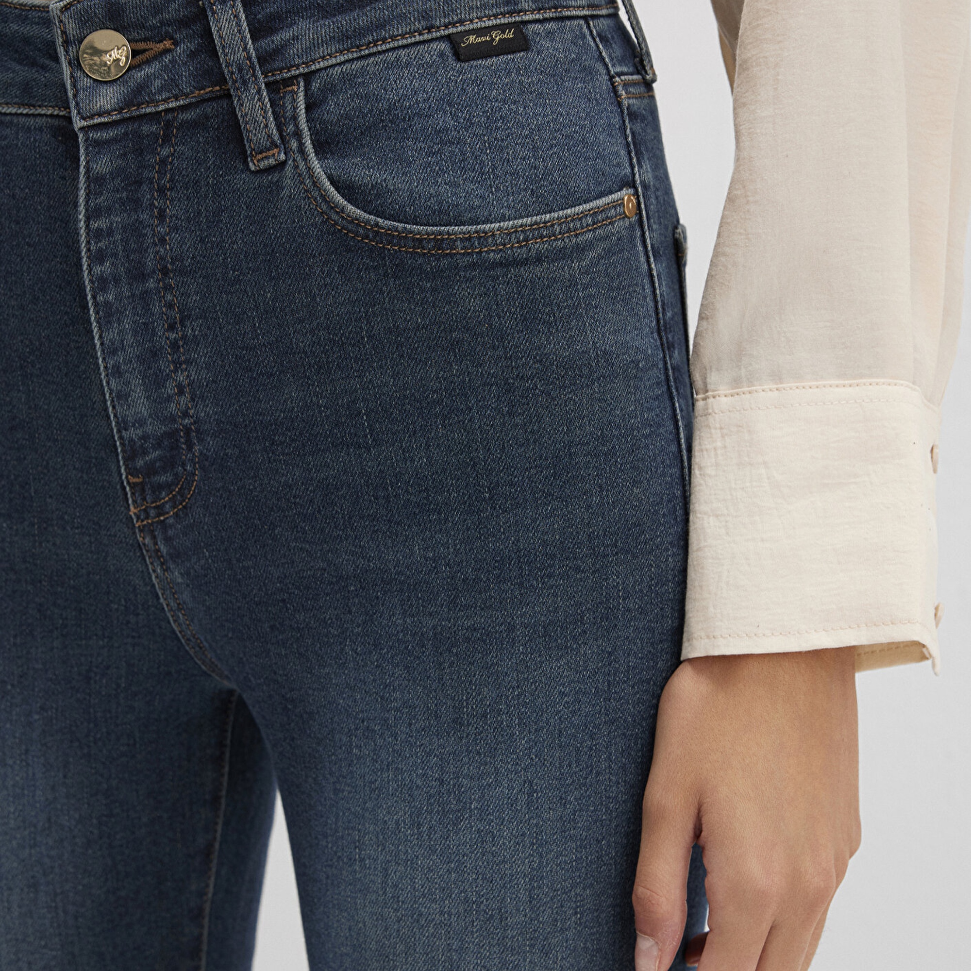 Mavi Serenay Gold Premium Gölgeli Koyu Mavi Jean Pantolon 100980-90530