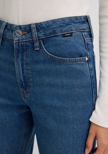  Mavi Miav Jeans 90lar Gölgeli Koyu Mavi Jean Pantolon 1010299-91180