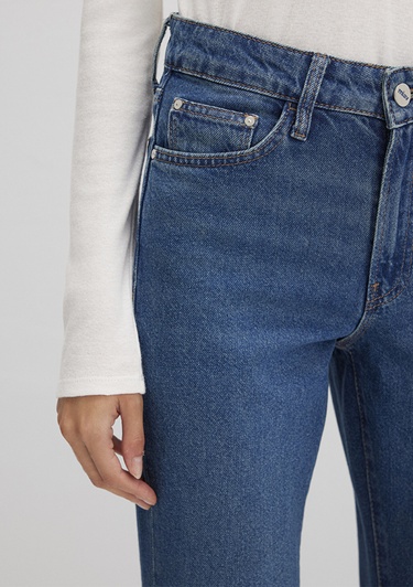  Mavi Miav Jeans 90lar Gölgeli Koyu Mavi Jean Pantolon 1010299-91180