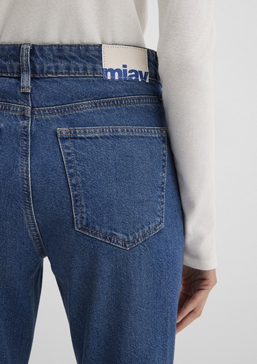  Mavi Miav Jeans 90lar Gölgeli Koyu Mavi Jean Pantolon 1010299-91180