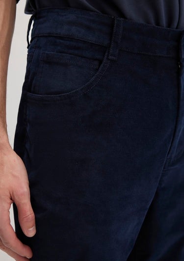  Mavi Lacivert Kadife Pantolon 0010509-70490