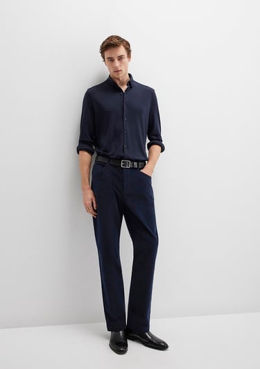  Mavi Lacivert Kadife Pantolon 0010509-70490