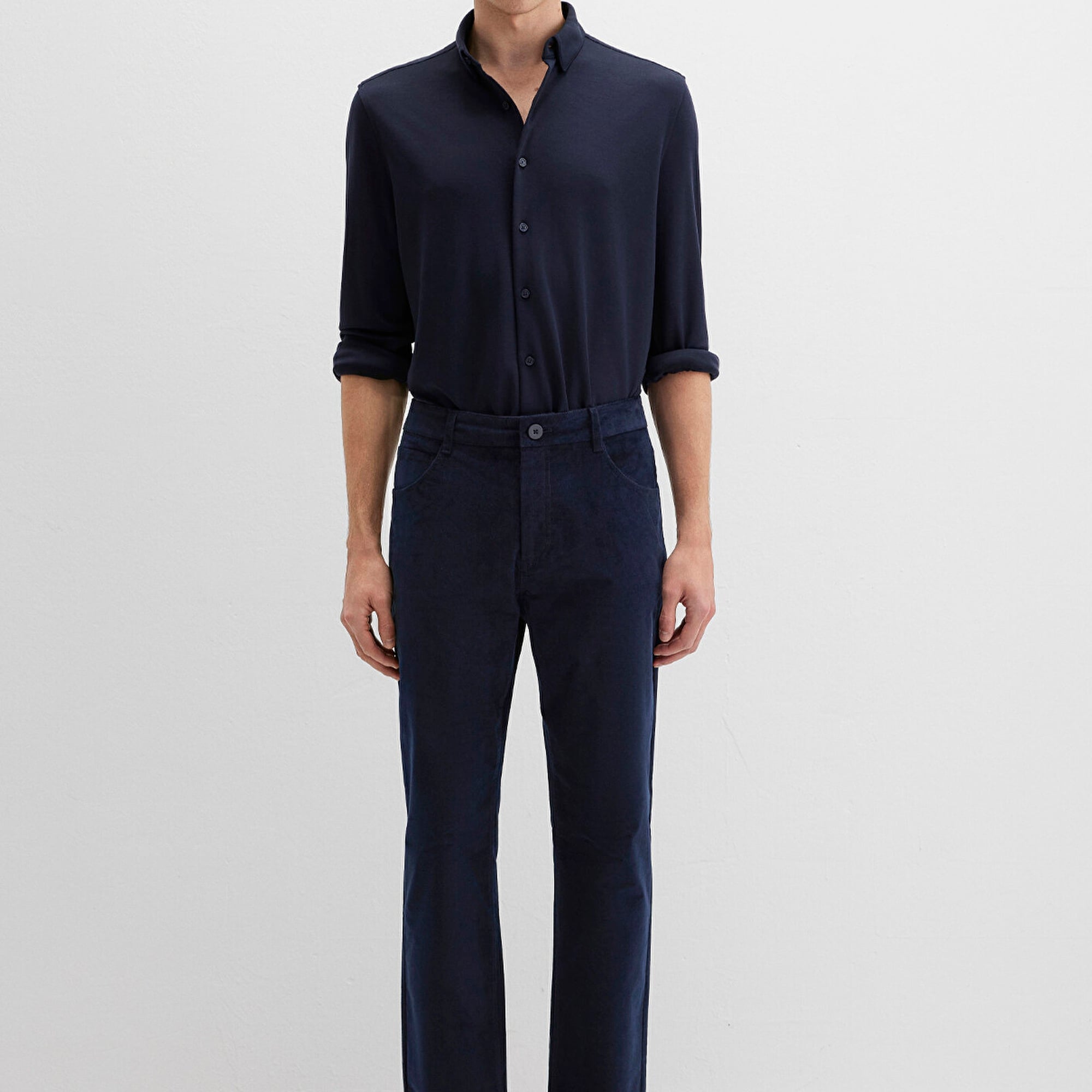 Mavi Lacivert Kadife Pantolon 0010509-70490