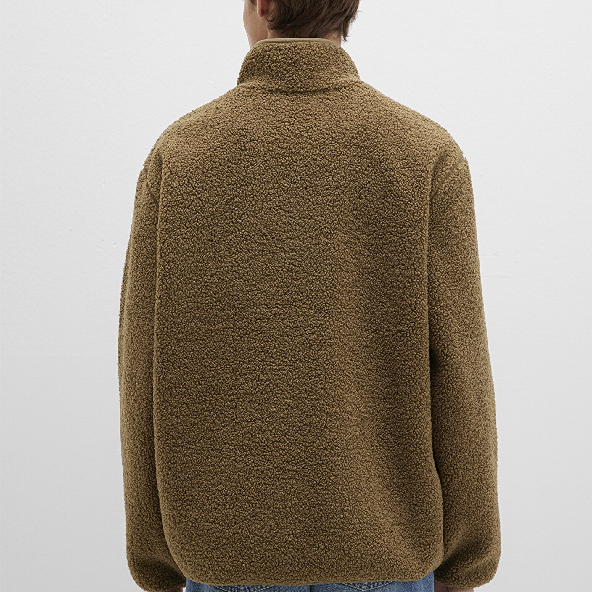 Mavi Dik Yaka Kahverengi Sweatshirt Loose Fit / Bol Rahat Kesim 0110737-70362