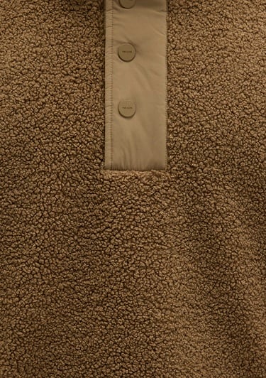  Mavi Dik Yaka Kahverengi Sweatshirt Loose Fit / Bol Rahat Kesim 0110737-70362