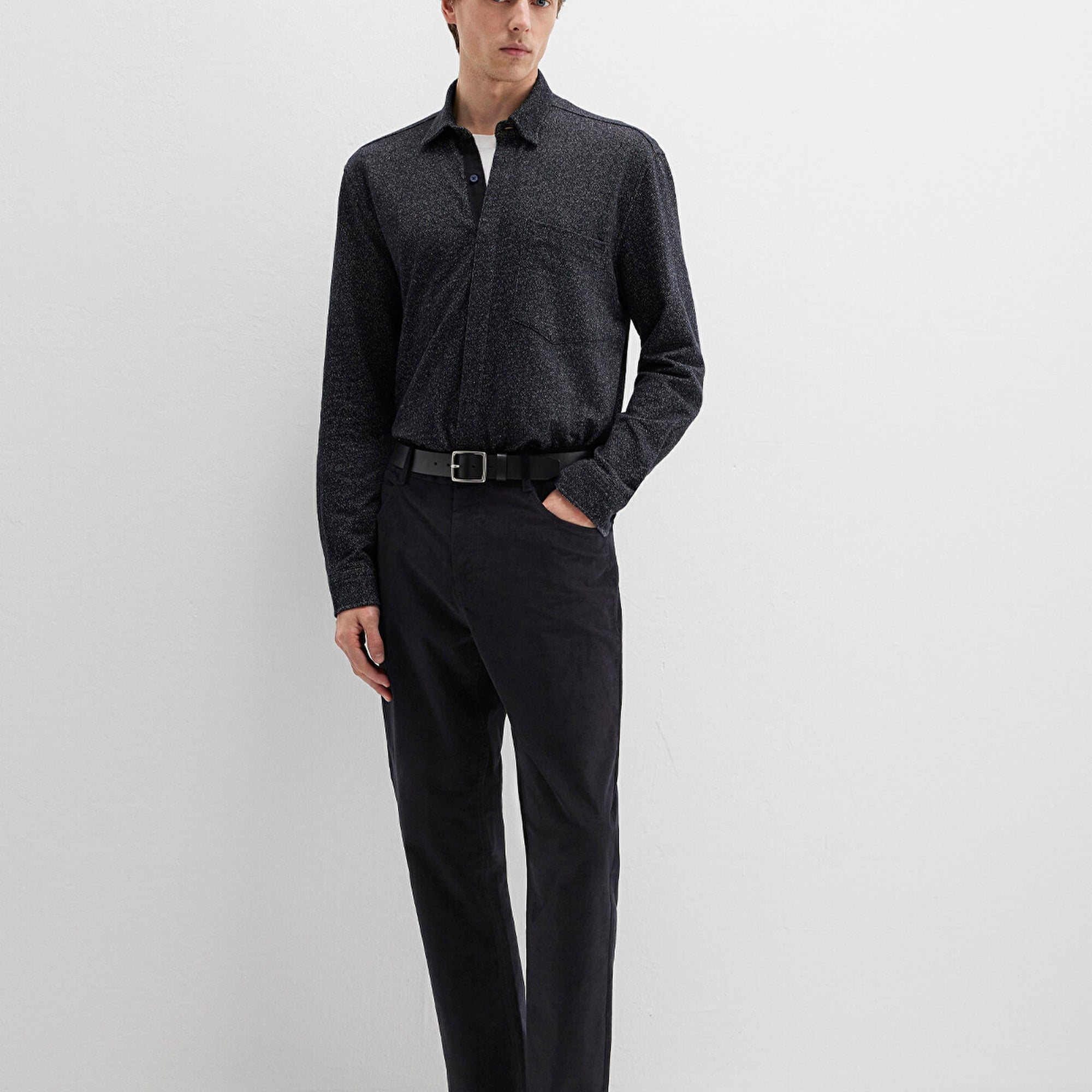 Mavi Siyah Kadife Pantolon 0010509-900