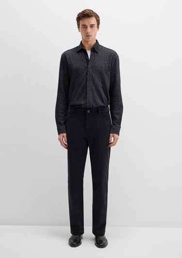  Mavi Siyah Kadife Pantolon 0010509-900