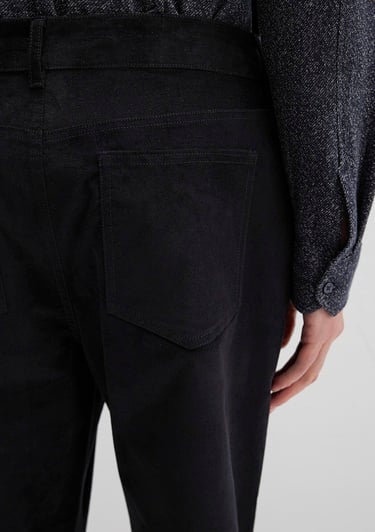  Mavi Siyah Kadife Pantolon 0010509-900