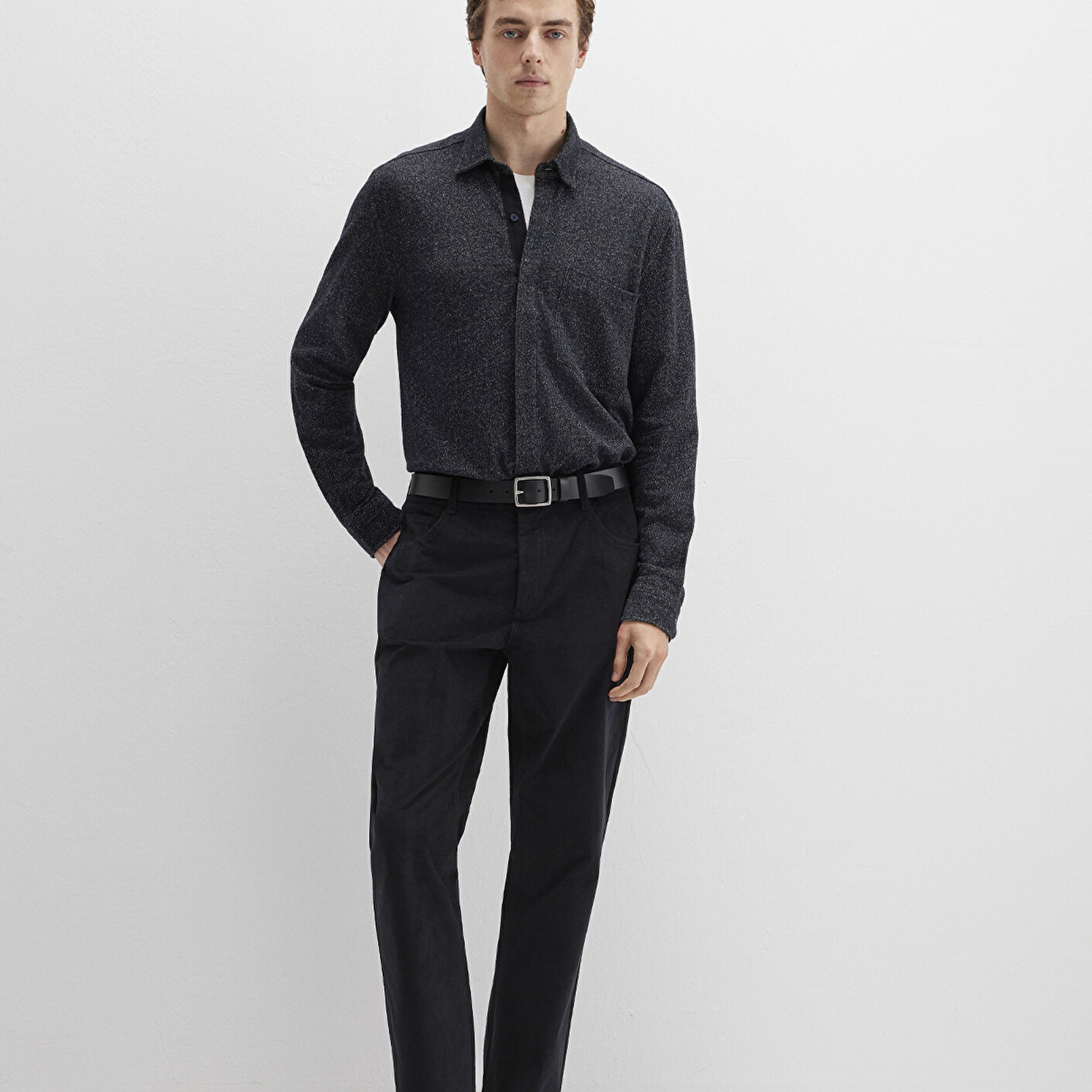 Mavi Siyah Kadife Pantolon 0010509-900