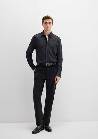  Mavi Siyah Kadife Pantolon 0010509-900