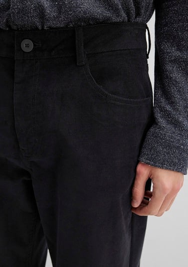  Mavi Siyah Kadife Pantolon 0010509-900