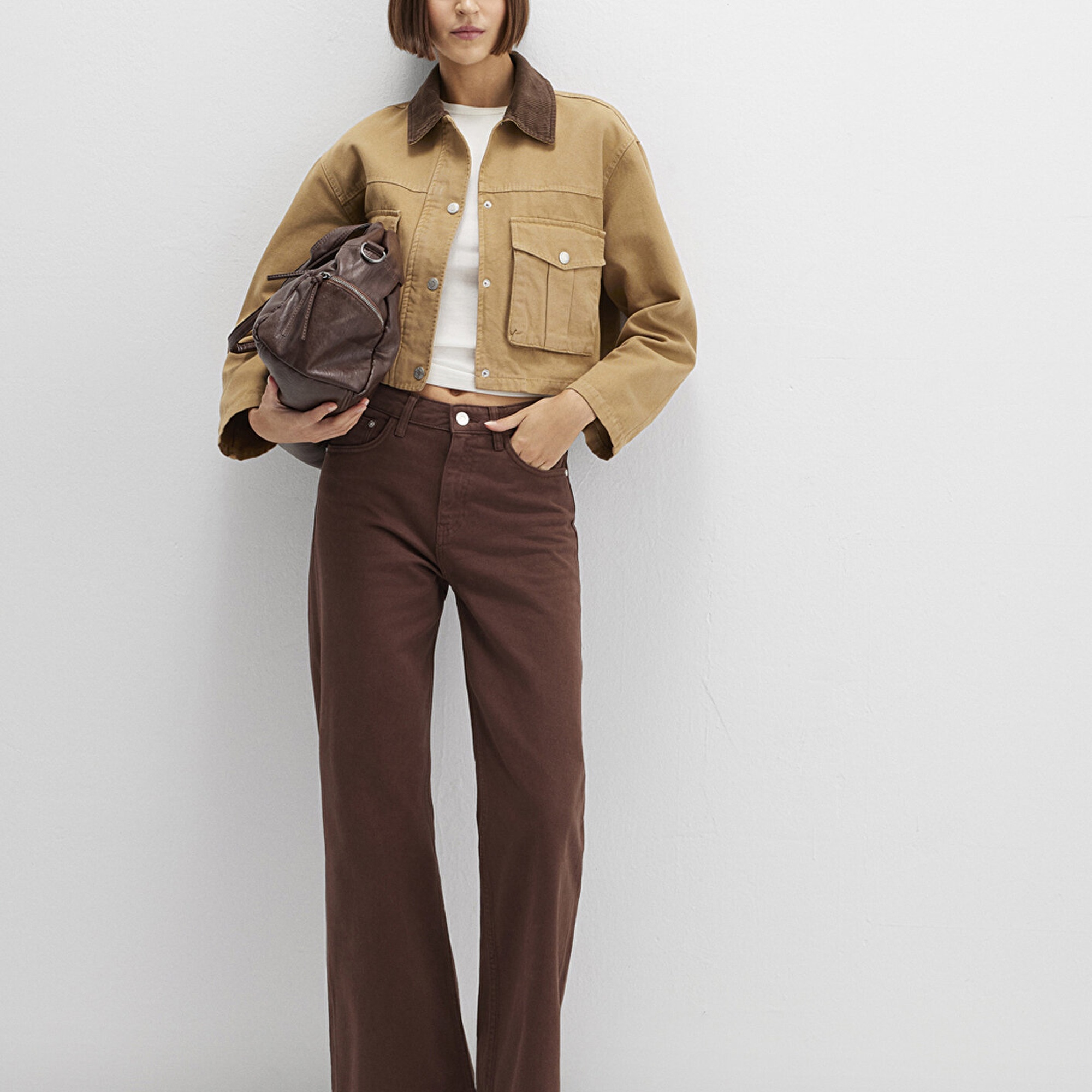 Mavi Malibu Kahverengi Gabardin Pantolon 1010152-A3355