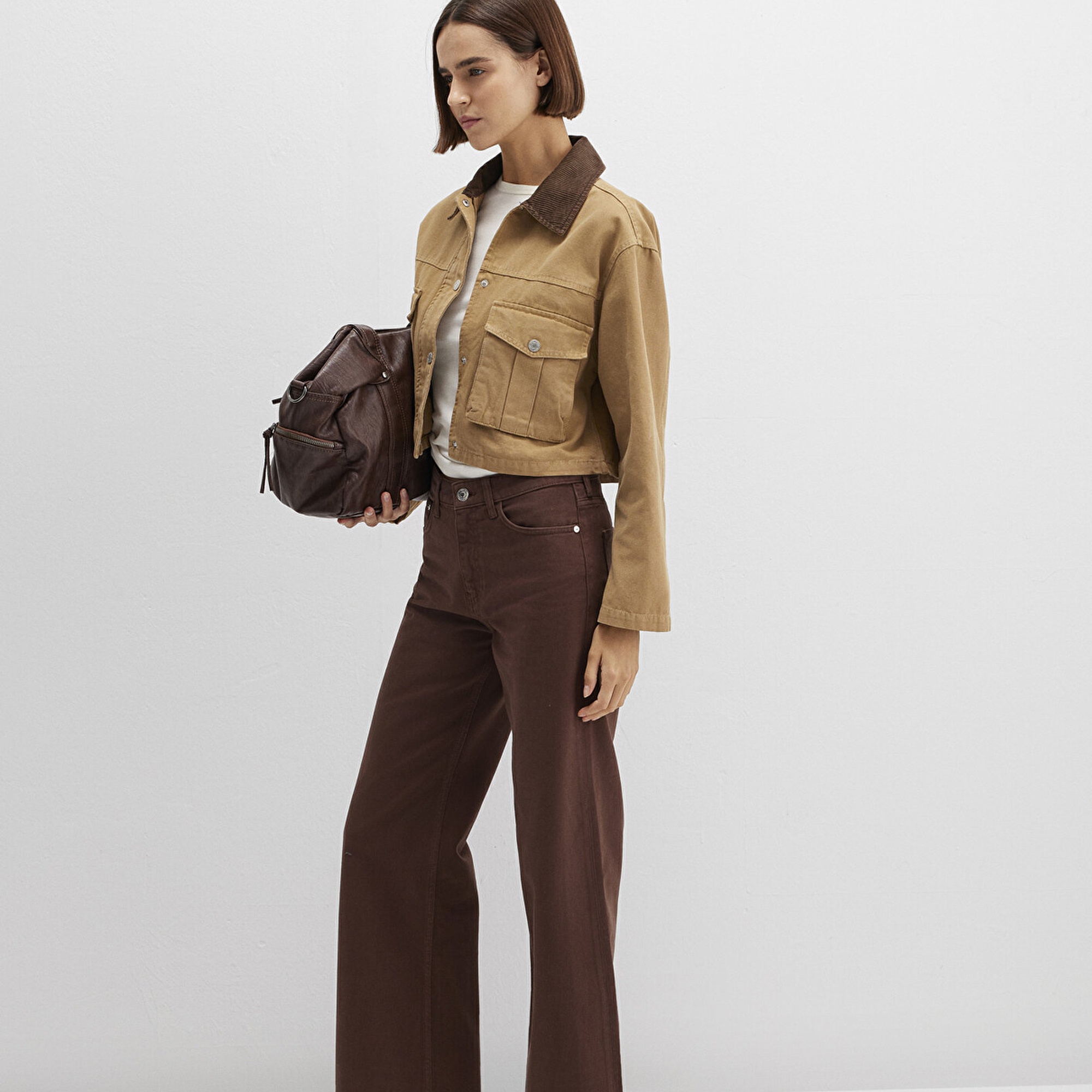 Mavi Malibu Kahverengi Gabardin Pantolon 1010152-A3355