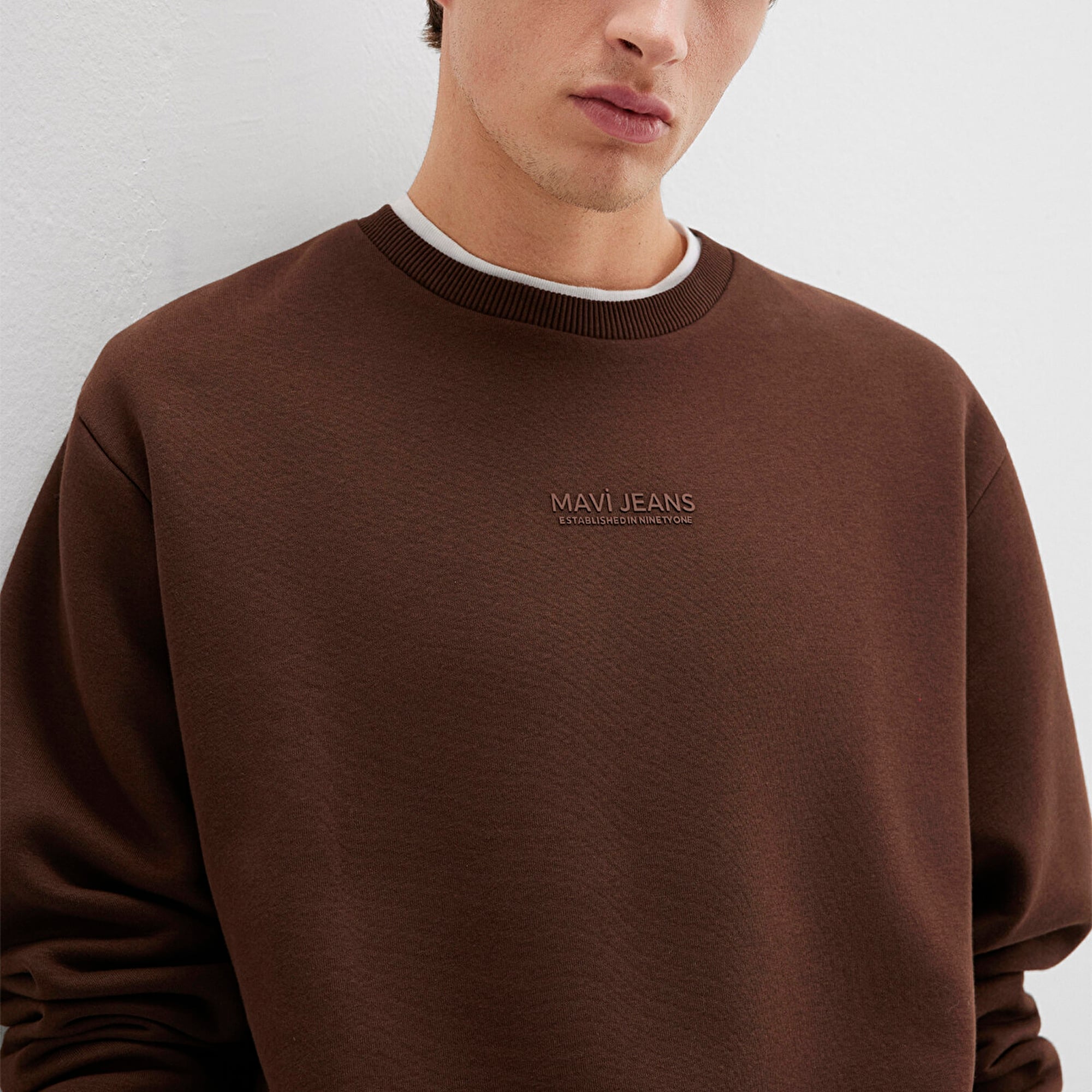 Mavi Mavi Jeans Detaylı Kahverengi Sweatshirt 0S10586-88067