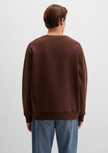  Mavi Mavi Jeans Detaylı Kahverengi Sweatshirt 0S10586-88067
