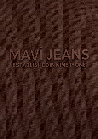 Mavi Mavi Jeans Detaylı Kahverengi Sweatshirt 0S10586-88067