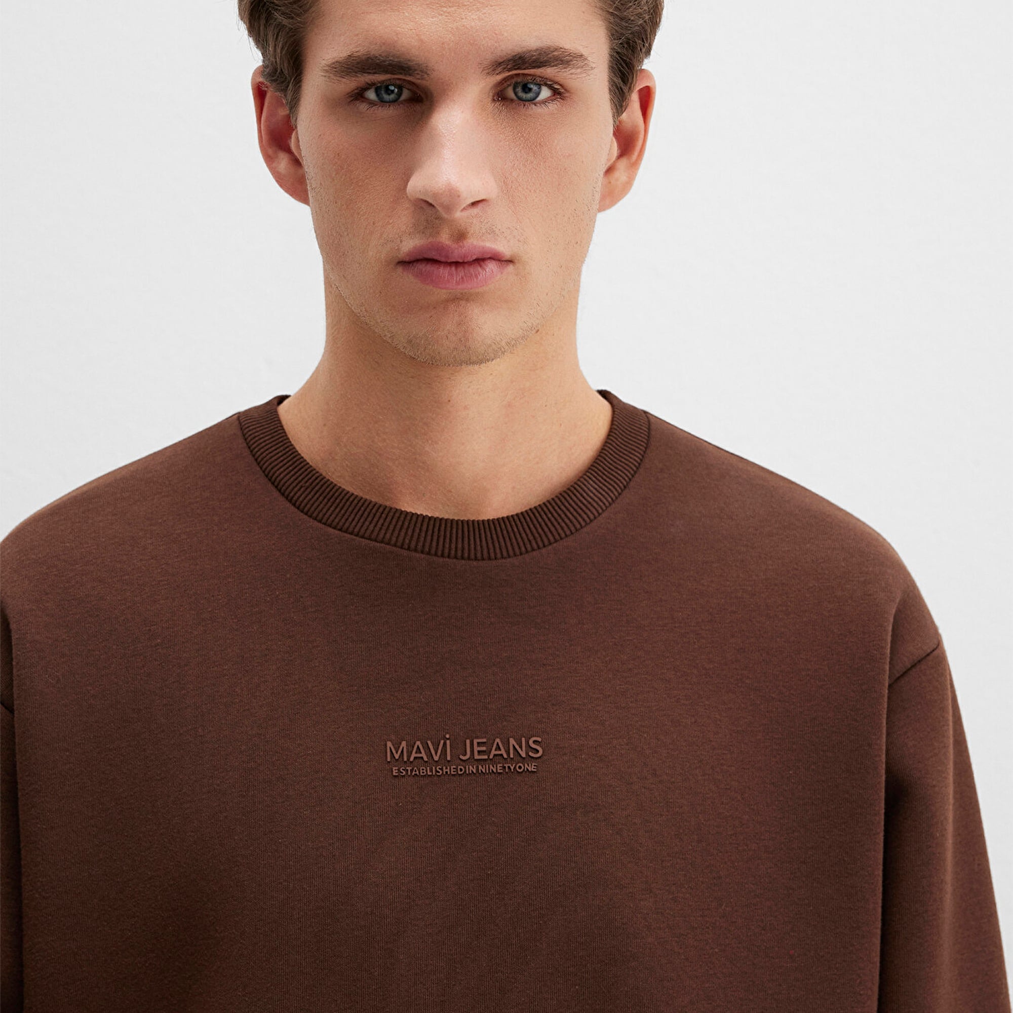 Mavi Mavi Jeans Detaylı Kahverengi Sweatshirt 0S10586-88067