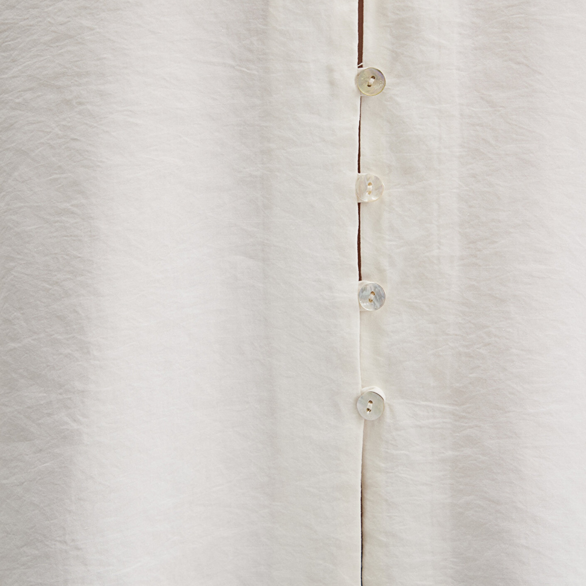 Mavi Ekru Tencel TM Karışımlı Gömlek 1211421-80194