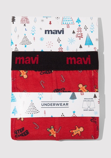  Mavi Baskılı Boxer 0912133-32421