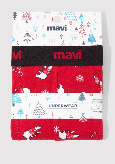  Mavi Baskılı Boxer 0912140-32421