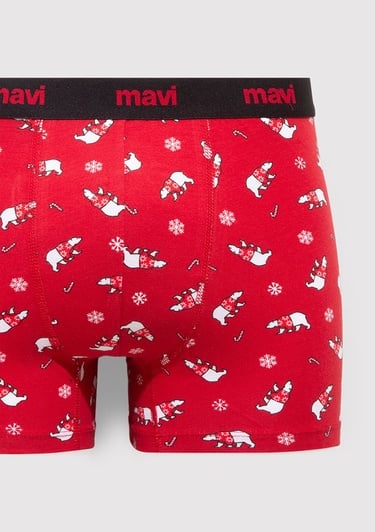  Mavi Baskılı Boxer 0912140-32421