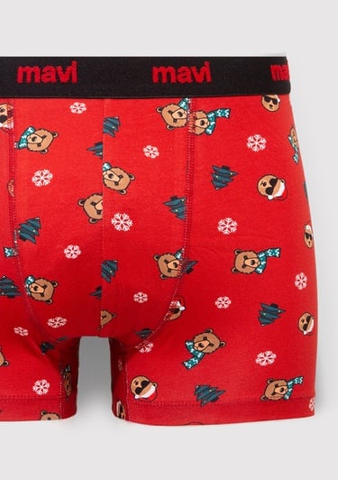  Mavi Baskılı Boxer 0912135-32421