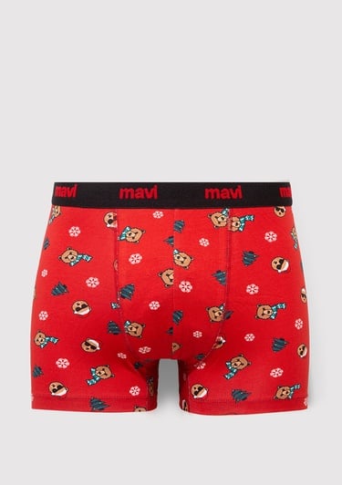  Mavi Baskılı Boxer 0912135-32421