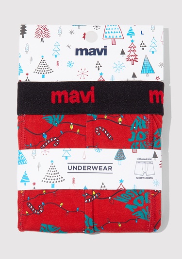  Mavi Baskılı Boxer 0912134-32421